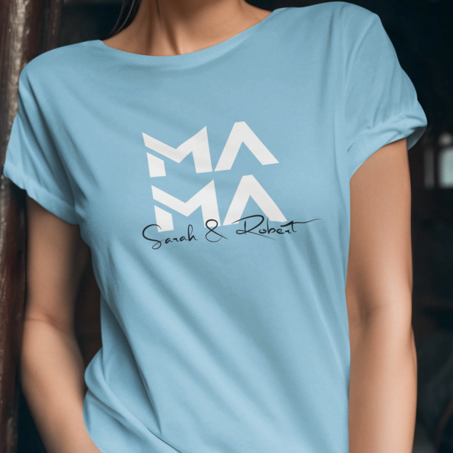 MAMA T-Shirt MINIMAL Rundhals personalisiert