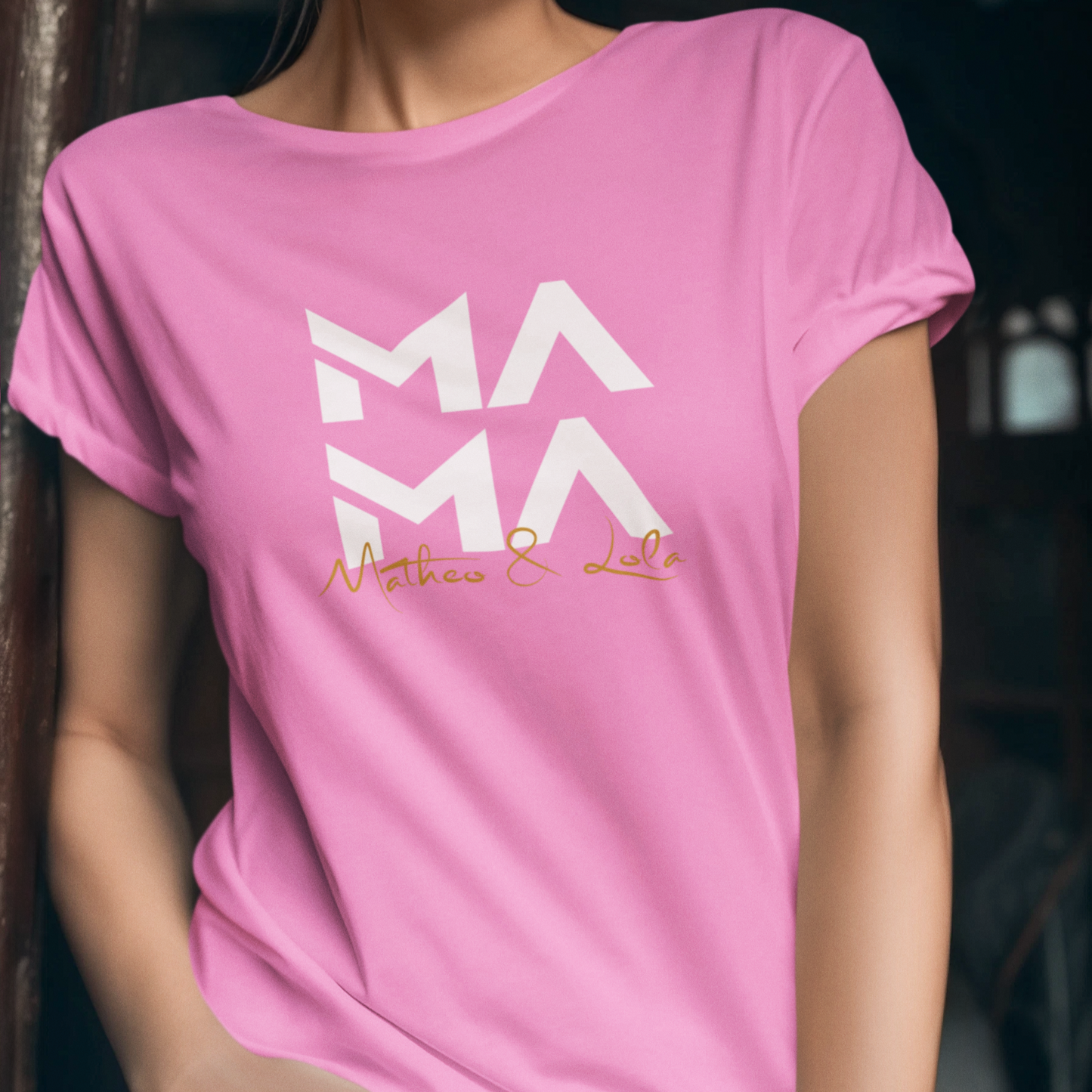 MAMA T-Shirt MINIMAL Rundhals personalisiert