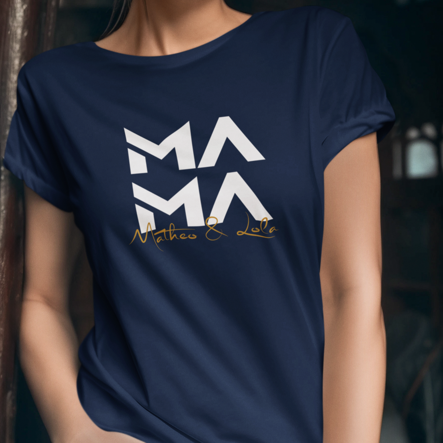 MAMA T-Shirt MINIMAL Rundhals personalisiert