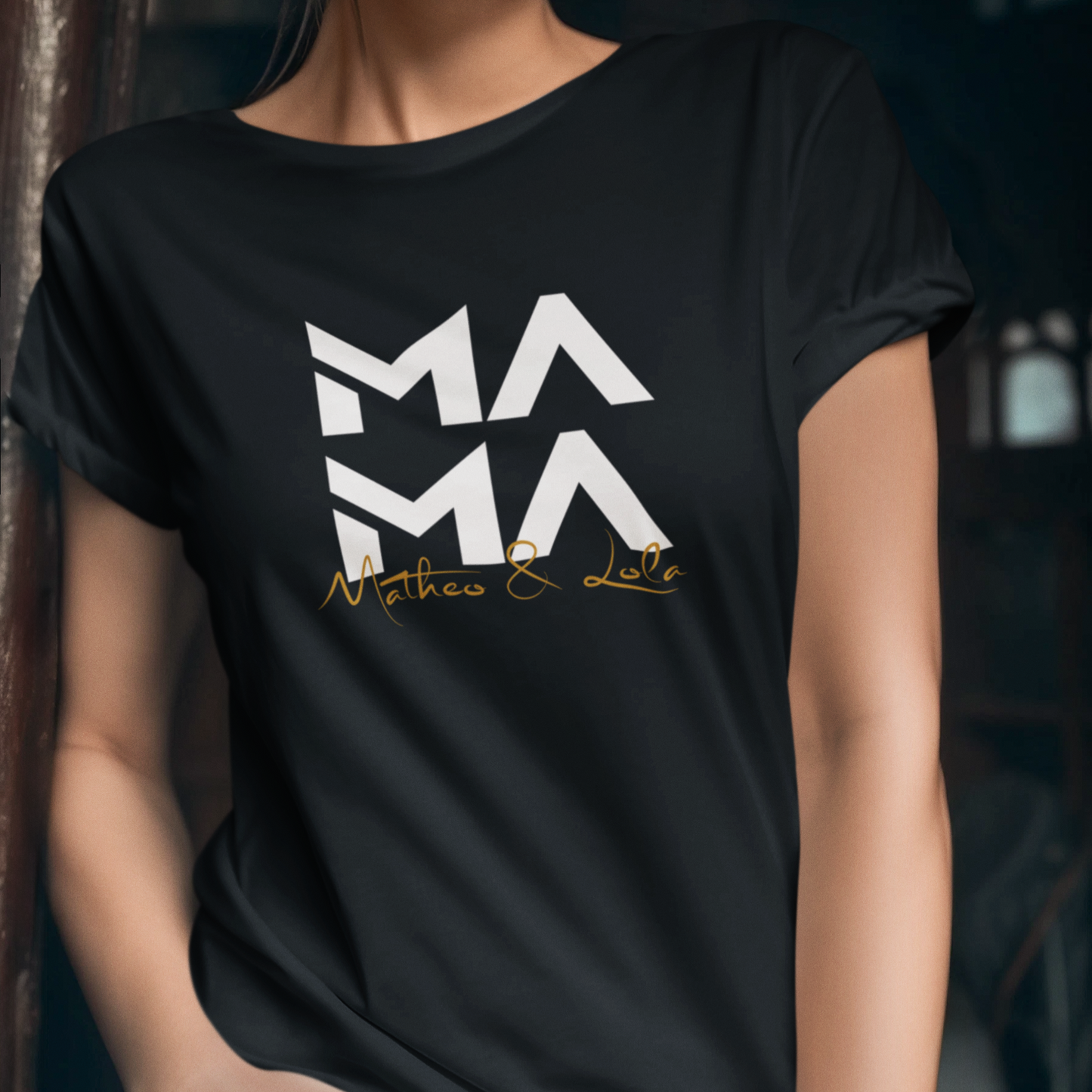 MAMA T-Shirt MINIMAL Rundhals personalisiert