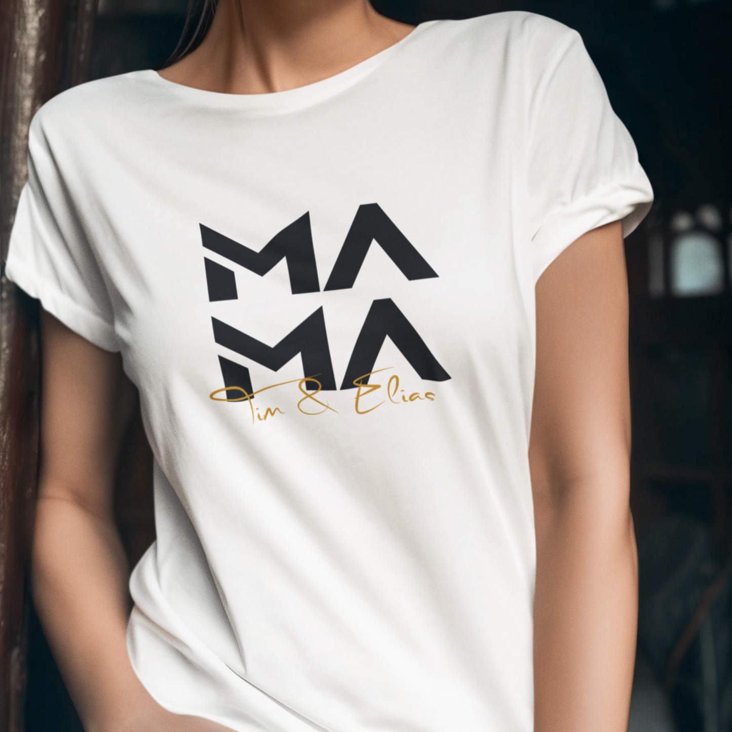 MAMA T-Shirt MINIMAL Rundhals personalisiert