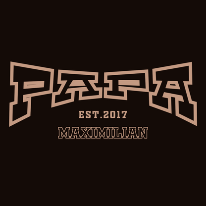 PAPA T-Shirt COLLEGE Rundhals personalisiert