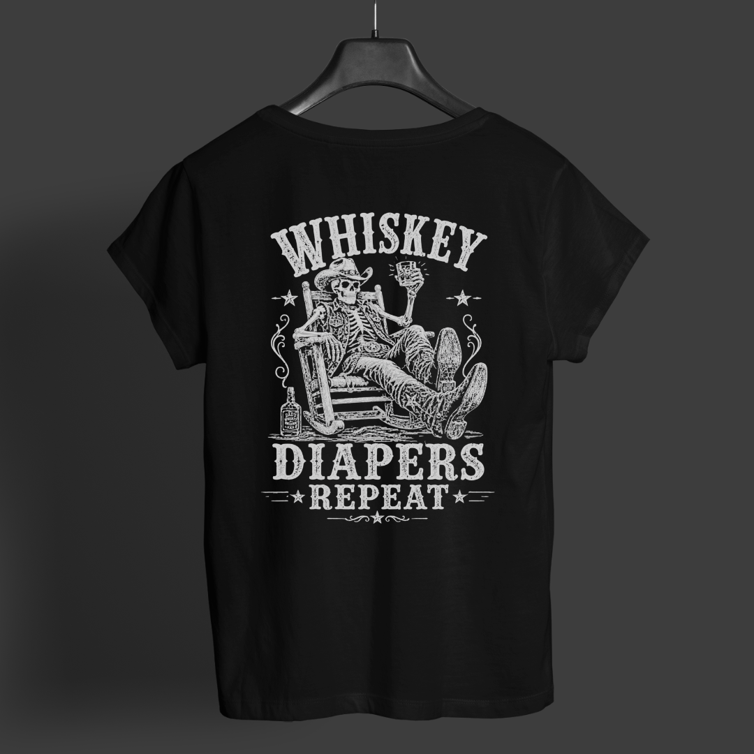 DAD T-Shirt WHISKEY, DIAPERS, REPEAT