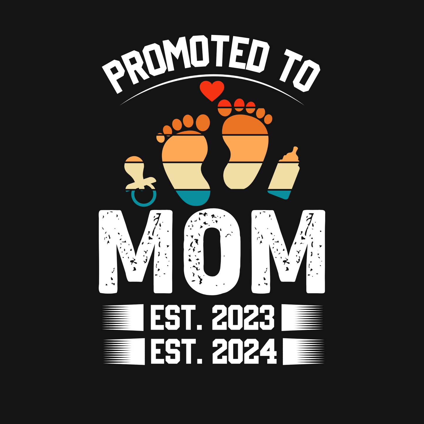 MOM T-Shirt PROMOTED Rundhals personalisiert
