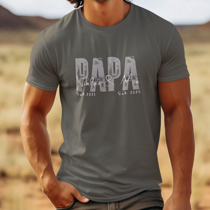 PAPA T-Shirt SOLID ROCKS Rundhals personalisiert