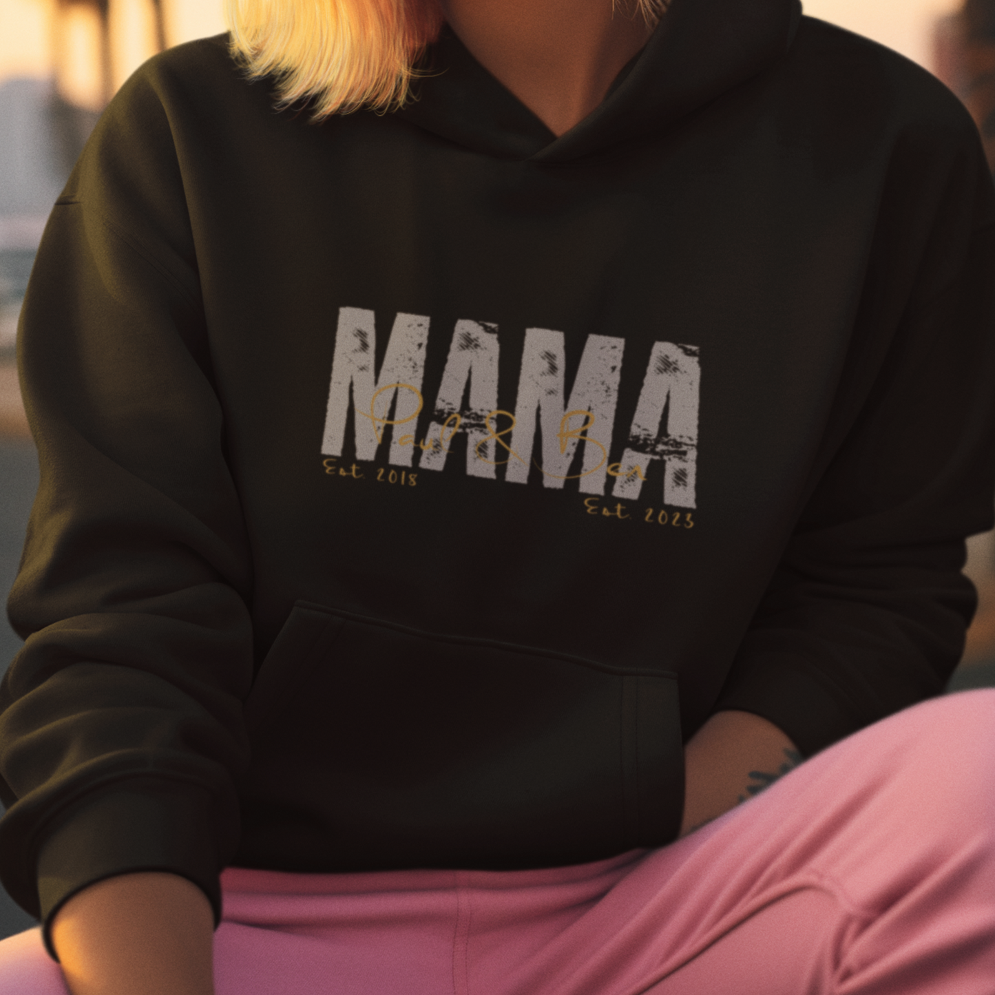 MAMA Hoodie SOLID ROCKS personalisiert