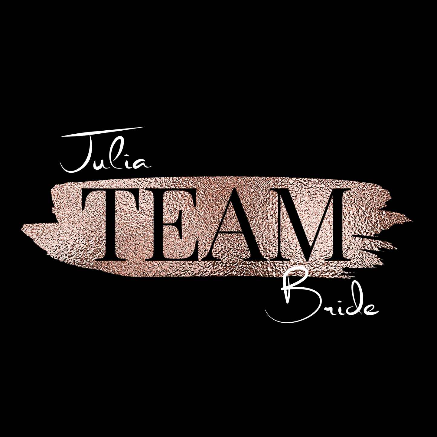 BRIDE T-Shirt TEAM BRIDE Rundhals personalisiert