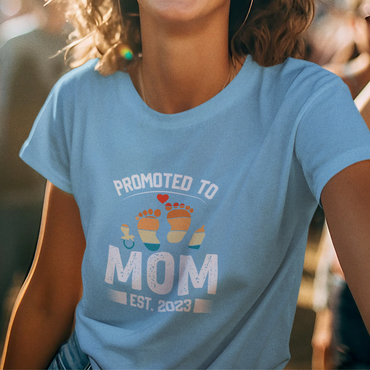 MOM T-Shirt PROMOTED Rundhals personalisiert