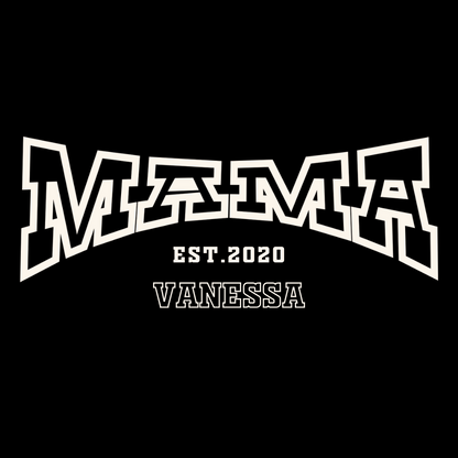MAMA T-Shirt COLLEGE Rundhals personalisiert