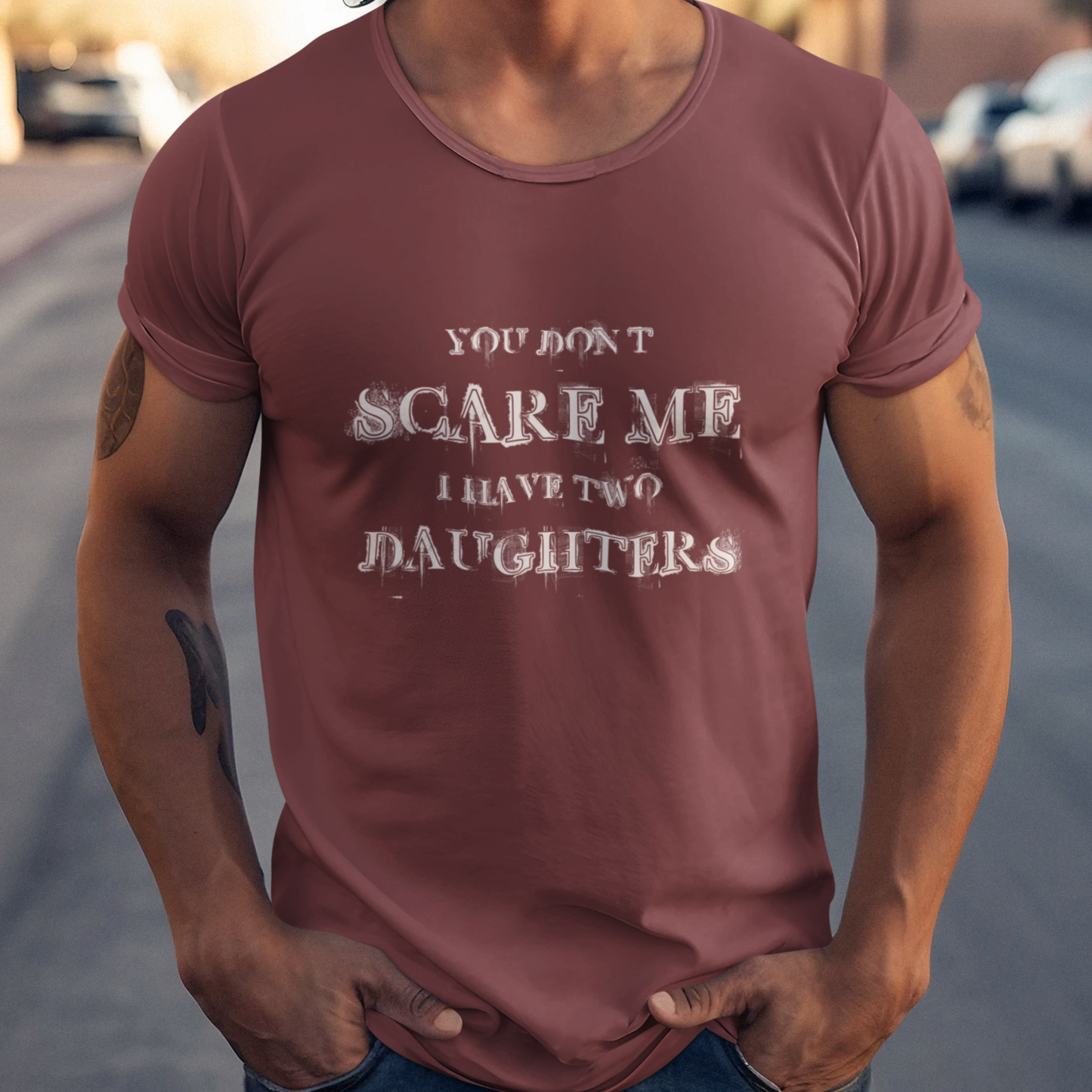 PAPA T-Shirt DAUGHTER Rundhals personalisiert