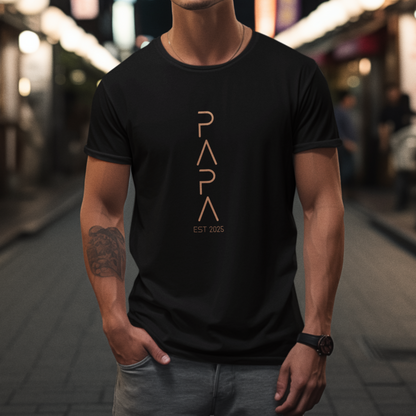 PAPA T-Shirt FUTURISTIC Rundhals personalisiert
