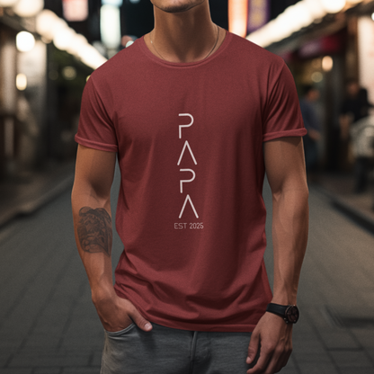 PAPA T-Shirt FUTURISTIC Rundhals personalisiert
