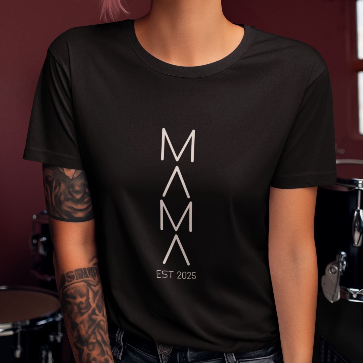 MAMA T-Shirt FUTURISTIC Rundhals personalisiert