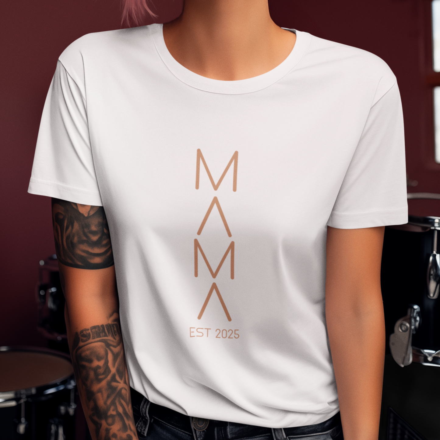 MAMA T-Shirt FUTURISTIC Rundhals personalisiert