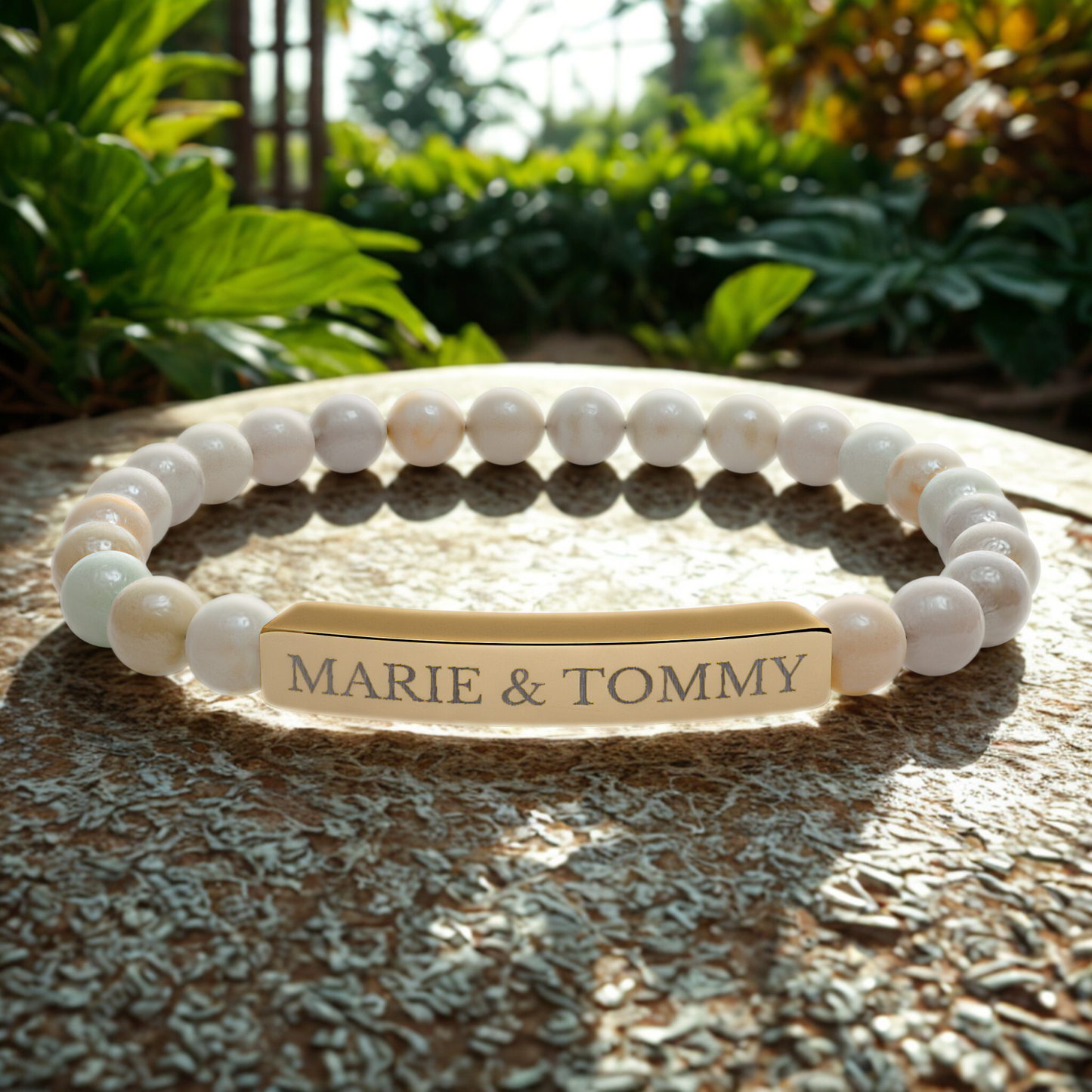 BUDDHA-ARMBAND graviert mit Namen