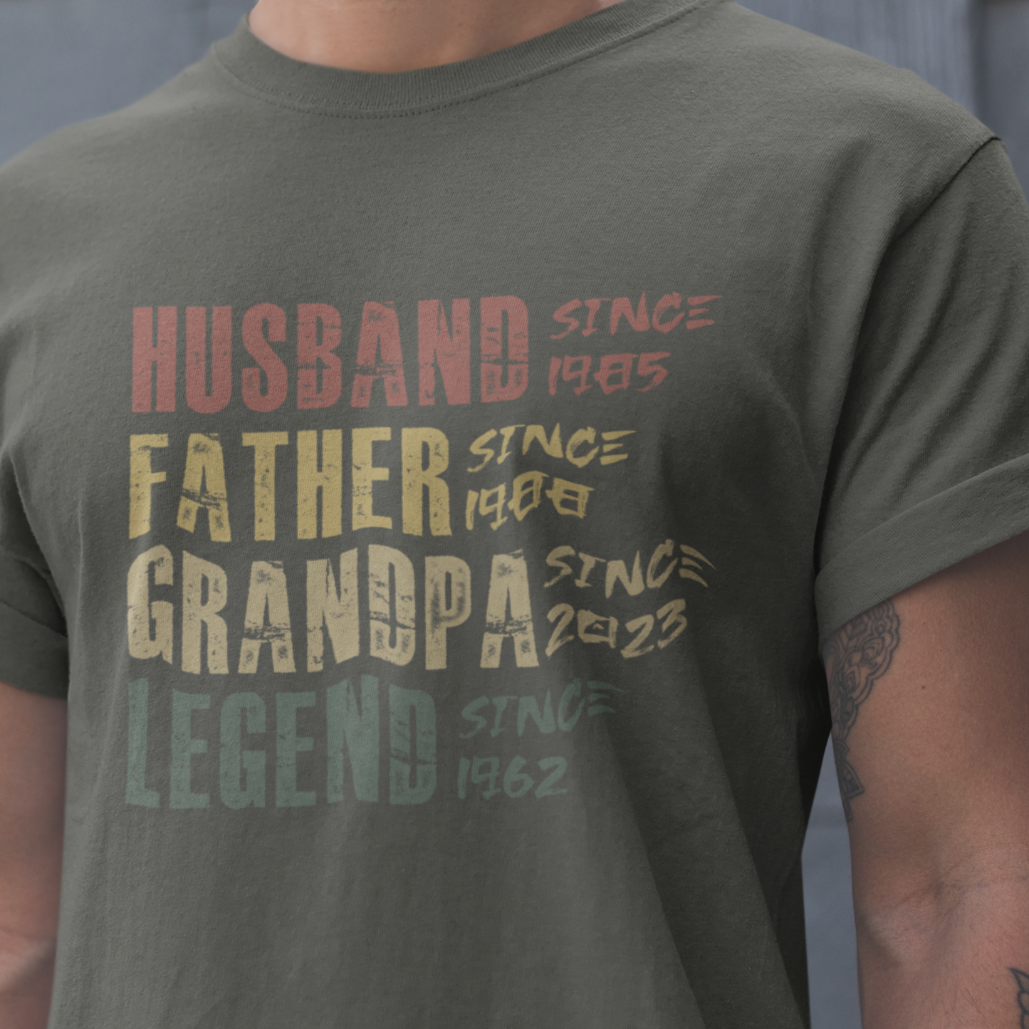 PAPA T-Shirt LEGEND Rundhals personalisiert