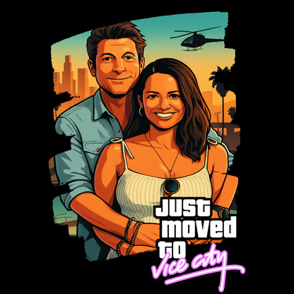 MAMA T-Shirt GTA STYLE mit Deinem Foto Rundhals personalisiert