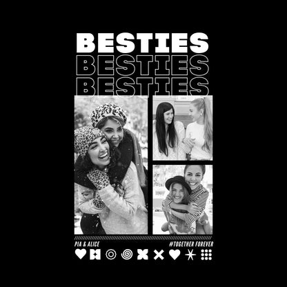 BESTIES Hoodie mit Euren Fotos personalisiert
