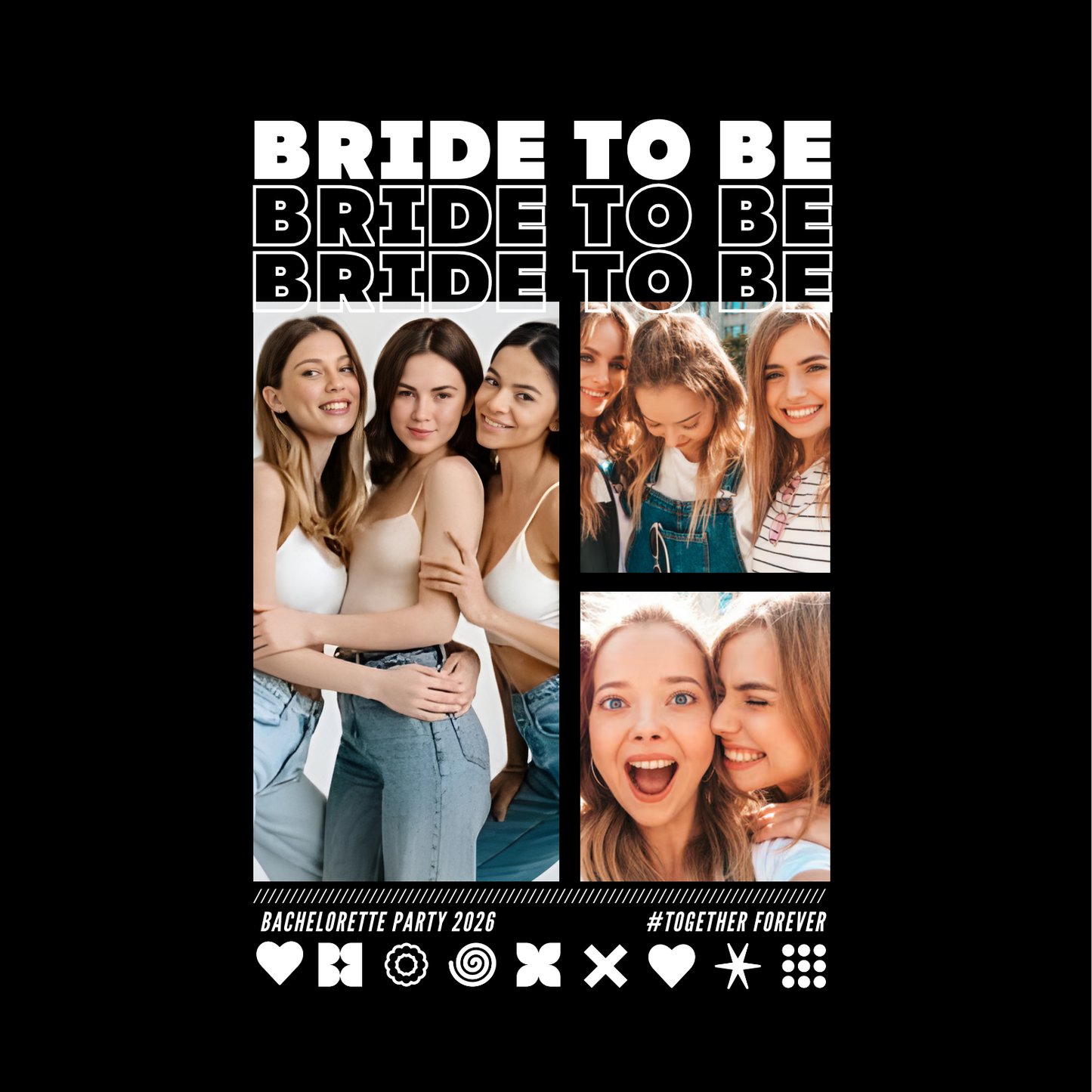 BRIDE T-Shirt mit Deinen FOTOS