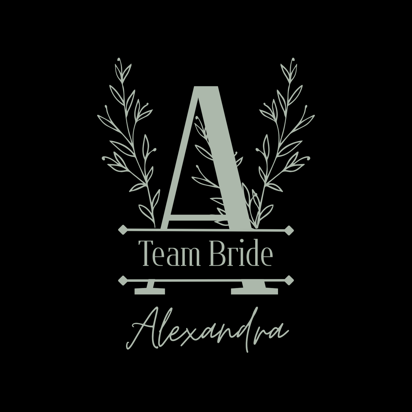 BRIDE T-Shirt FLORAL LETTERS
