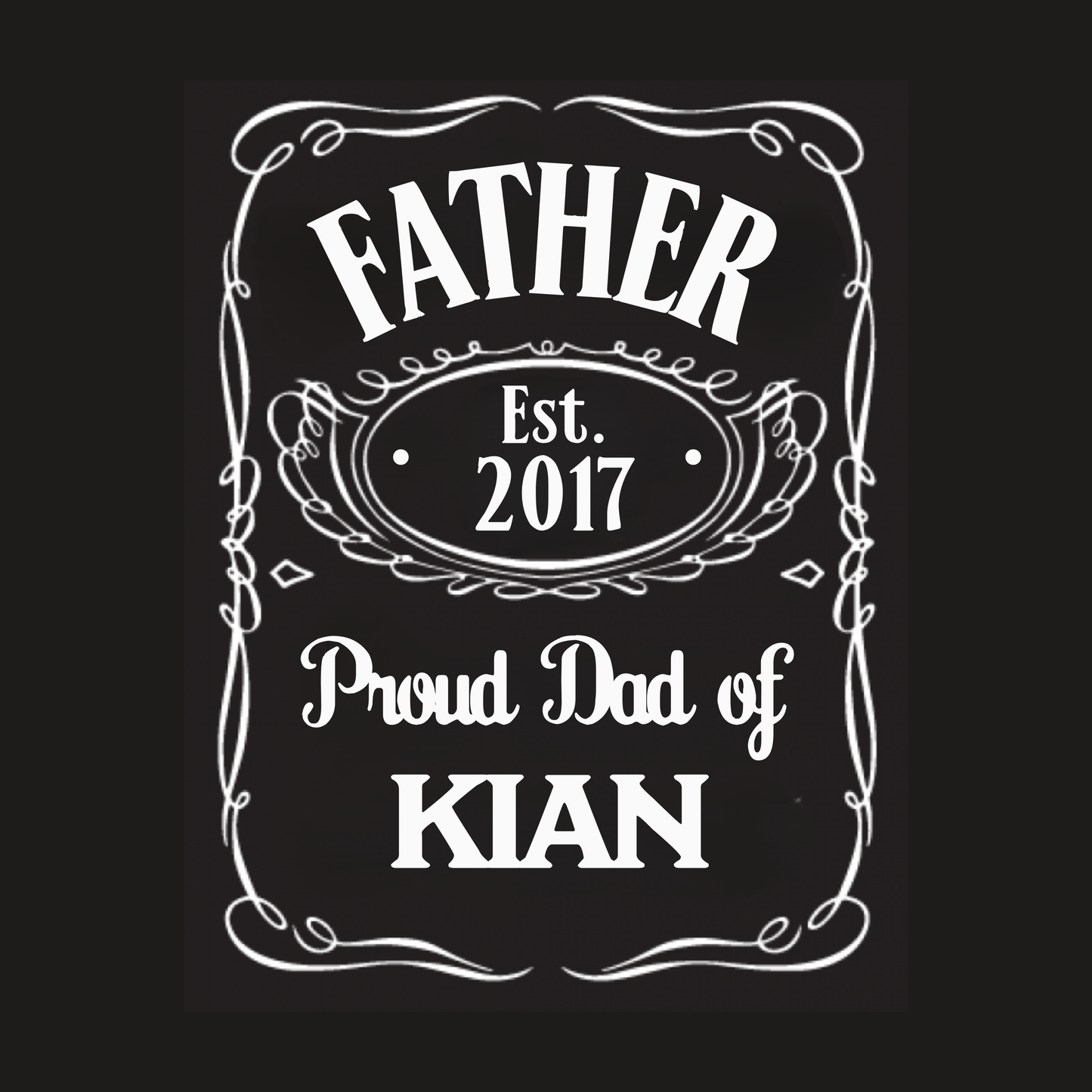PAPA T-Shirt JACK DANIELS STYLE Rundhals personalisiert
