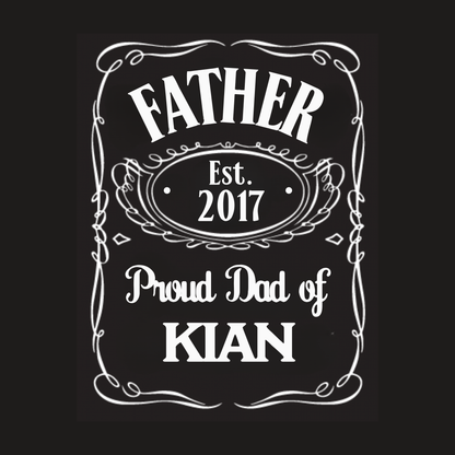 PAPA T-Shirt JACK DANIELS STYLE Rundhals personalisiert