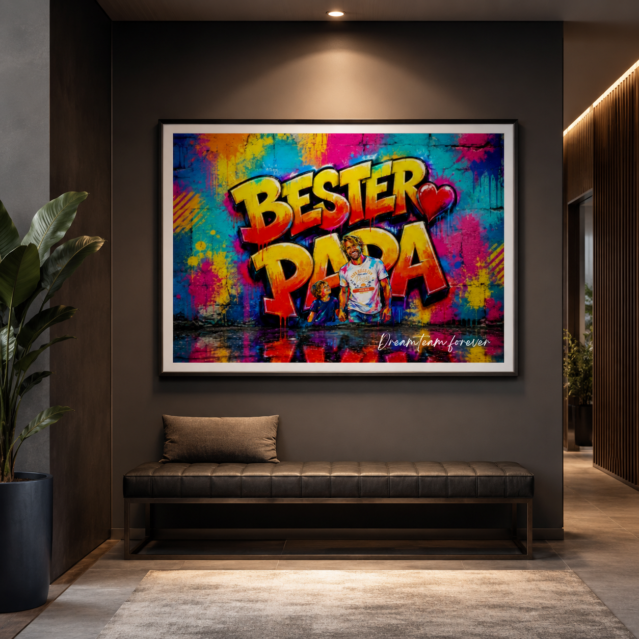 GRAFFITI-POSTER PAPA mit Bild personalisiert