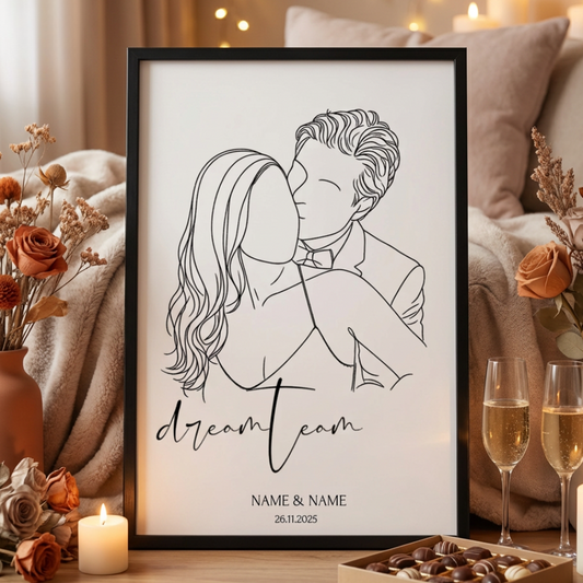 FOTO-POSTER OUTLINE mit Deinem Bild & Slogan personalisiert