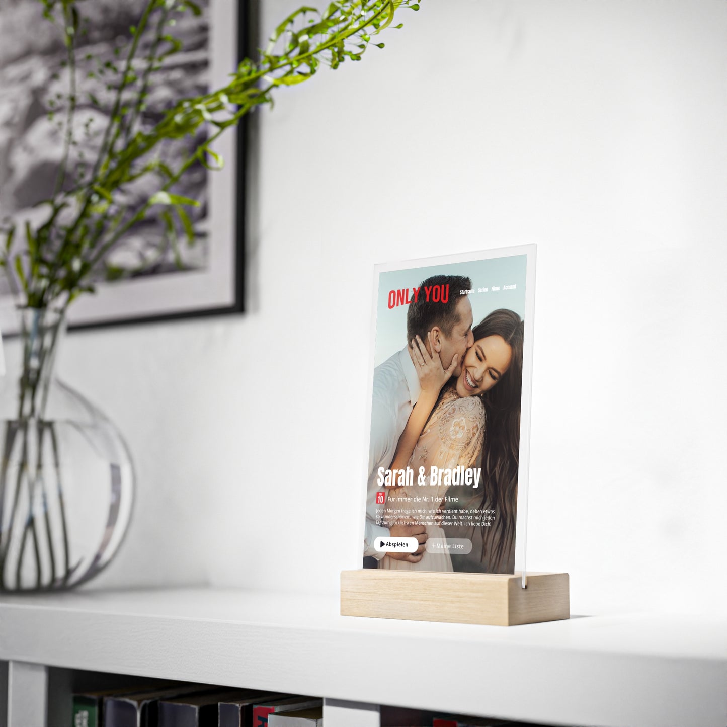 ACRYL-GLAS MOVIE STREAMING mit Deinem Bild & Slogan personalisiert