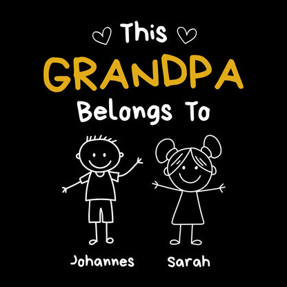 PAPA Hoodie THIS DAD BELONGS TO personalisiert