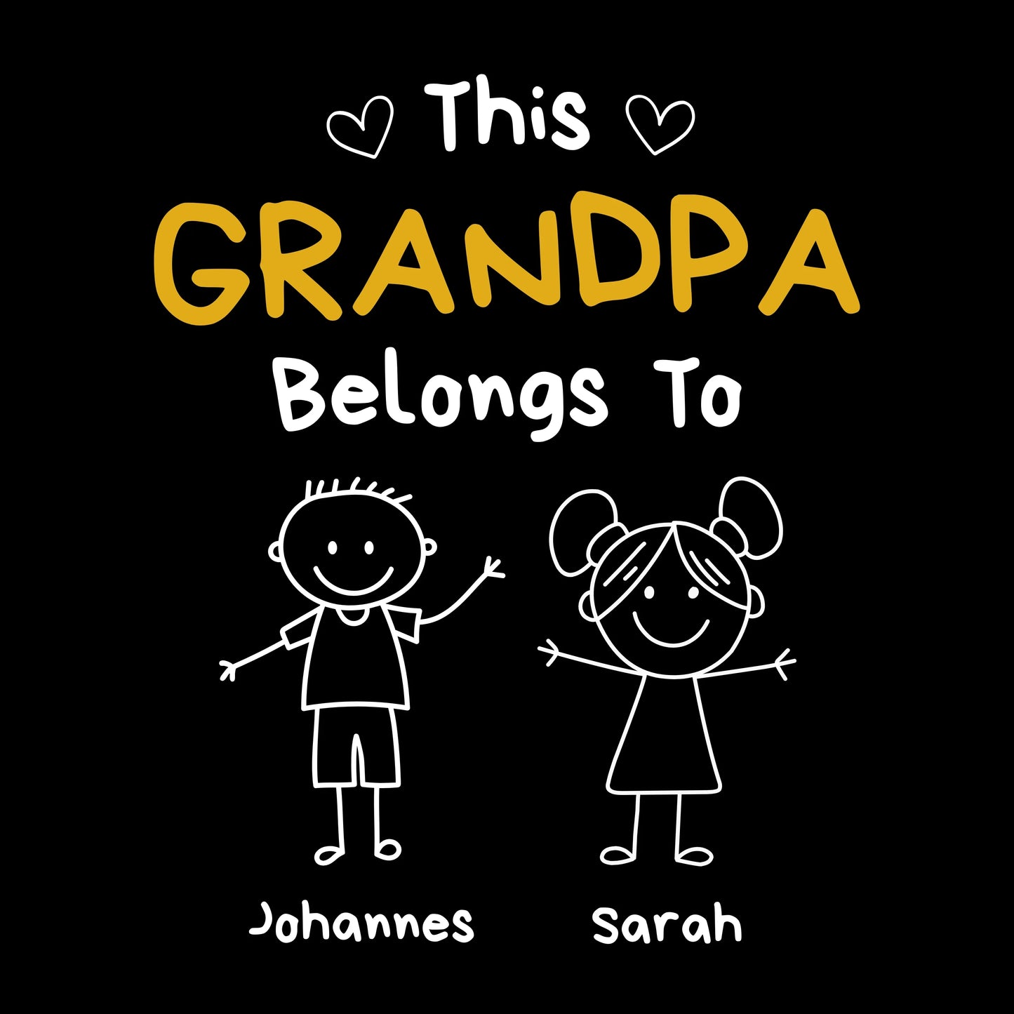 PAPA T-Shirt THIS DAD BELONGS TO Rundhals personalisiert