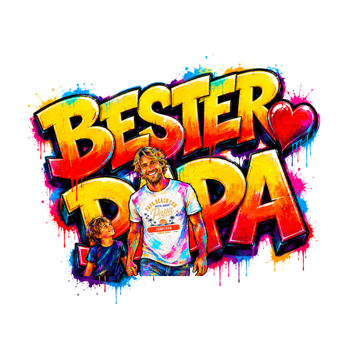 PAPA T-Shirt GRAFFITI-STYLE