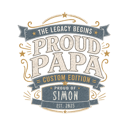 PAPA T-Shirt PROUD PAPA VINTAGE