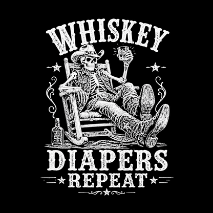 DAD T-Shirt WHISKEY, DIAPERS, REPEAT
