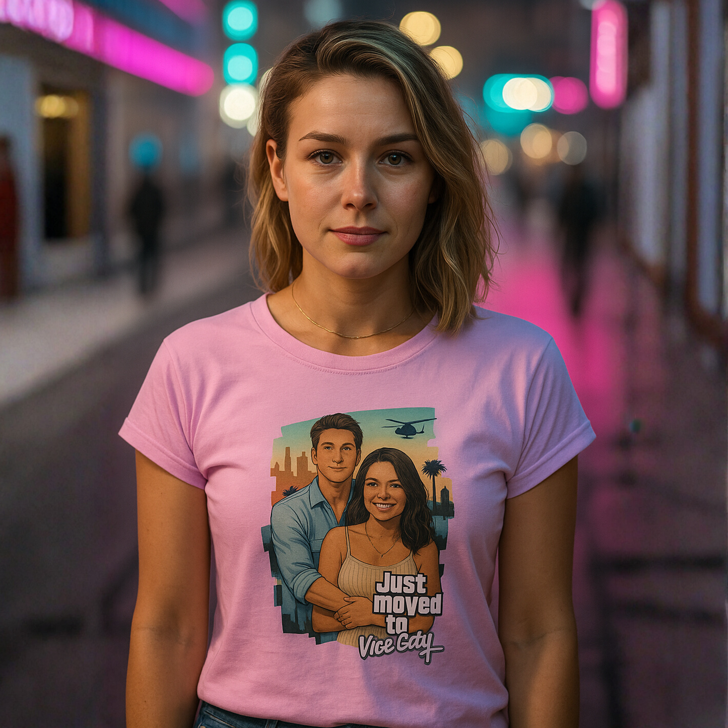 MAMA T-Shirt GTA STYLE mit Deinem Foto Rundhals personalisiert