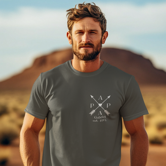 PAPA T-Shirt ARROWS Rundhals personalisiert