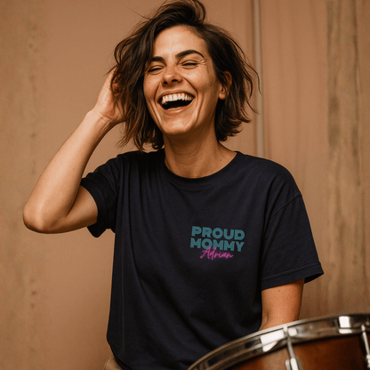 MAMA T-Shirt PROUD Rundhals personalisiert