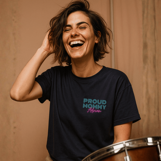 MAMA T-Shirt PROUD Rundhals personalisiert