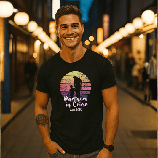 PAPA T-Shirt PARTNER IN CRIME Rundhals personalisiert