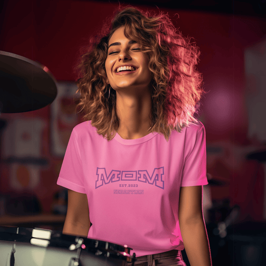 MAMA T-Shirt COLLEGE Rundhals personalisiert
