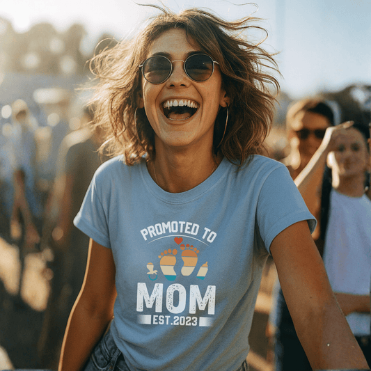 MOM T-Shirt PROMOTED Rundhals personalisiert