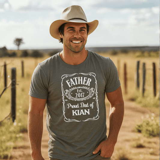 PAPA T-Shirt JACK DANIELS STYLE Rundhals personalisiert