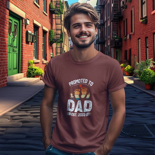 DAD T-Shirt PROMOTED Rundhals personalisiert