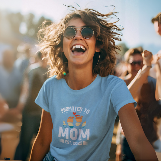 MOM T-Shirt PROMOTED Rundhals personalisiert