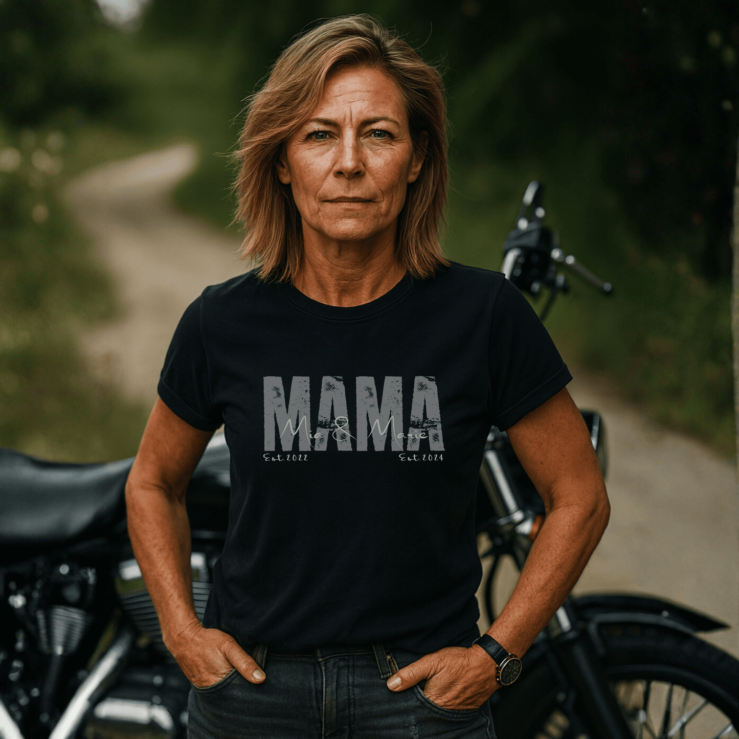 MAMA T-Shirt SOLID ROCKS Rundhals personalisiert