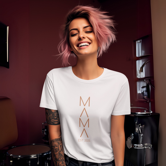 MAMA T-Shirt FUTURISTIC Rundhals personalisiert