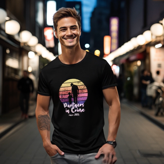 PAPA T-Shirt PARTNER IN CRIME Rundhals personalisiert