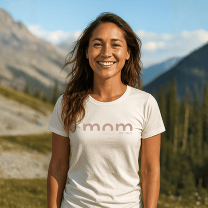 MAMA T-Shirt MOM OF TWO Rundhals personalisiert