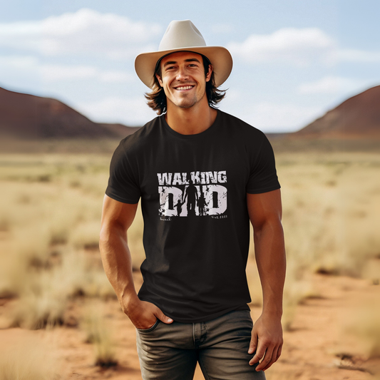 PAPA T-Shirt WALKING DAD Rundhals personalisiert