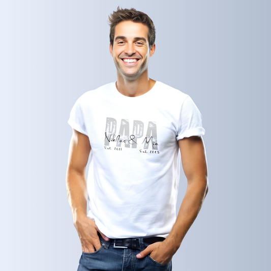 PAPA T-Shirt SOLID ROCKS Rundhals personalisiert